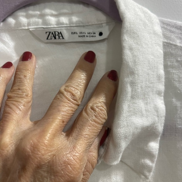 Zara Cream Button Down Casual Shirt - Picture 2 of 7